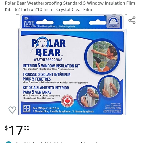 Polar Bear Weatherproofing Window Insulation  Kit - Picture 3 of 3